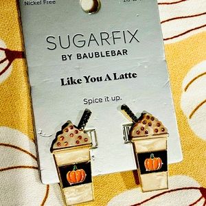 SUGARFIX BAUBLEBAR PUMPKIN SPICE LIKE YOU A LATTE EARRINGS TARGET BNWT SOLD OUT